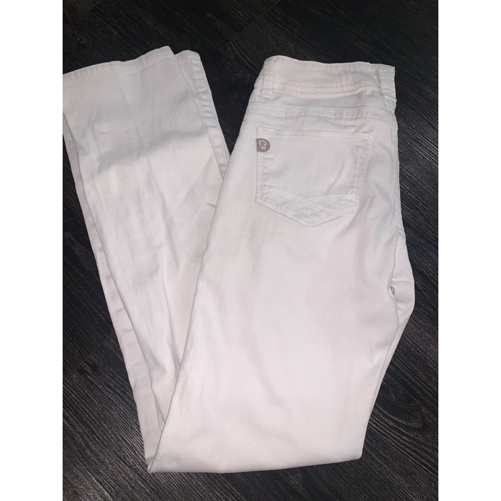 EUC! Christopher Blue white mid-rise, skinny leg jean, size 2
